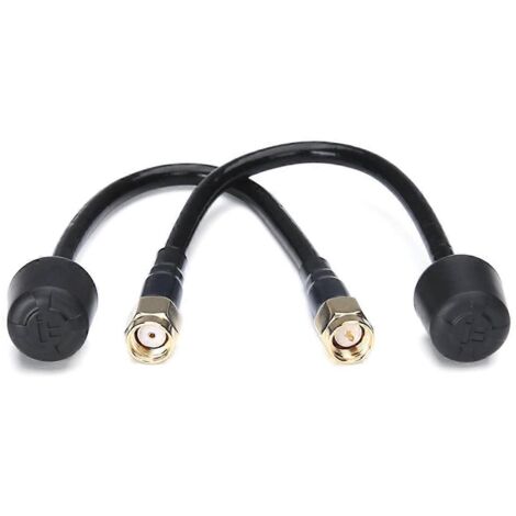 2 antennes FPV 5,8 GHz 3 dBi 5000-6000 MHz 150 mm RHCP RP-SMA / SMA