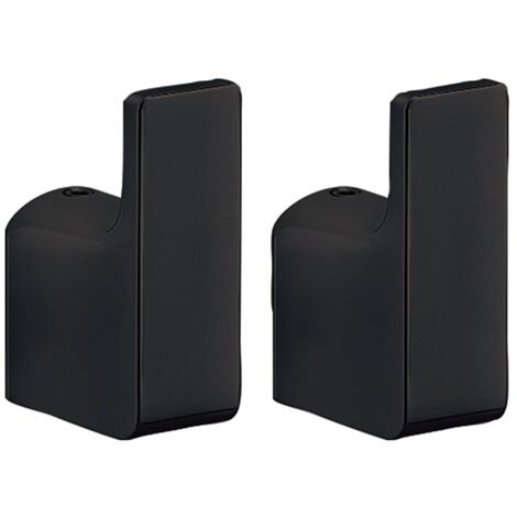 2 Appendiabiti da muro in ottone e Cromall PI27 Gedy serie PIRENEI Nero Opaco