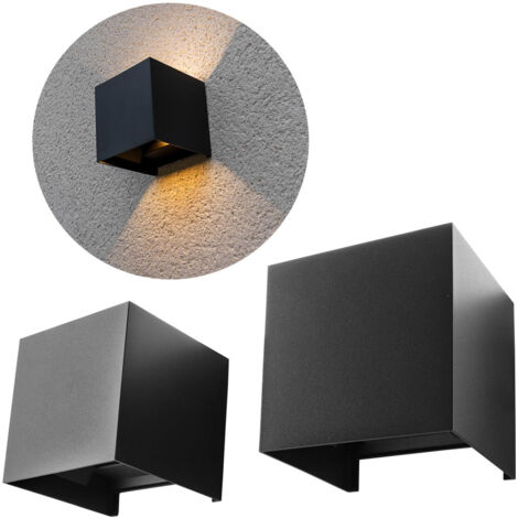 2 Appliques Murales LED Interieur Exterieur - 12W - 3000k lumière chaude - Dimmable - Angle de Faisceau Réglable - Étanche IP65