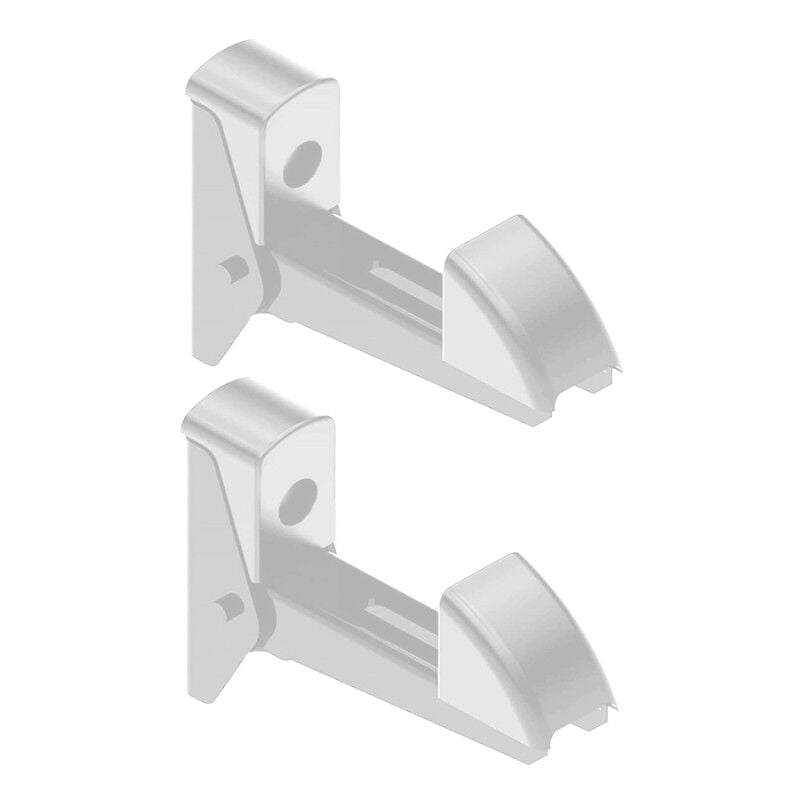 2 Arrêts Automatique, Aluminium, pour Volet Battant, Blanc, Fixation par Vis