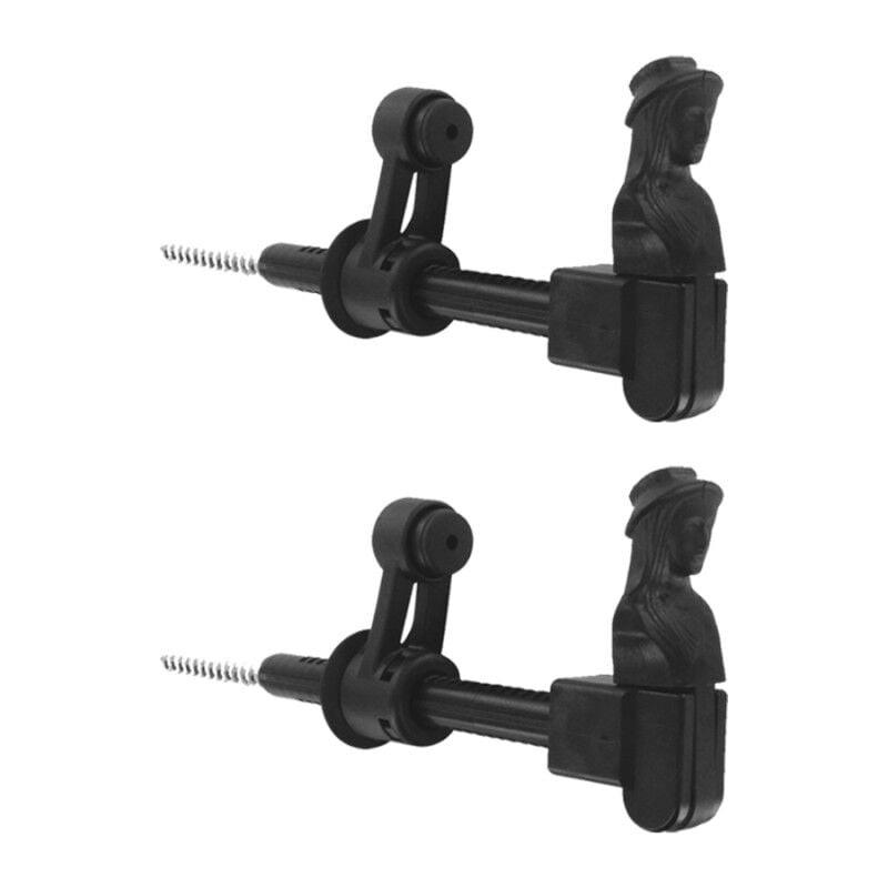 2 Arrêts Bergère, Noir, Composit, Longueur 190, Ep.15 à 65, pour Volet Battant