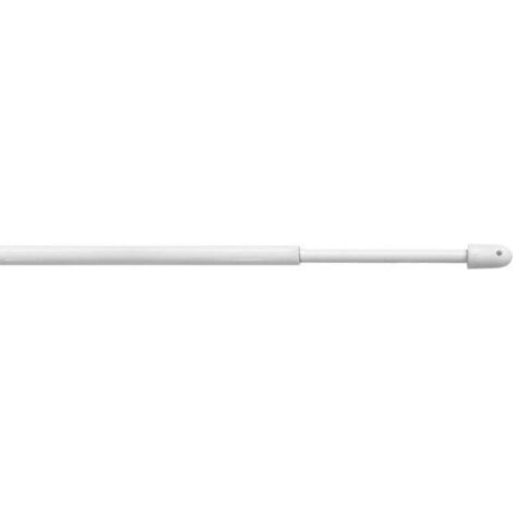 2 astine tonde in acciaio plasticato bianca estensibile da 30 a 40 cm