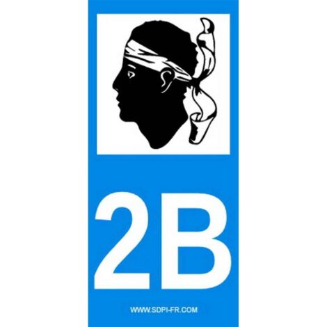 2 autocollants Region Departement 2B