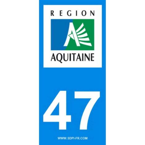 2 autocollants Region Departement 47
