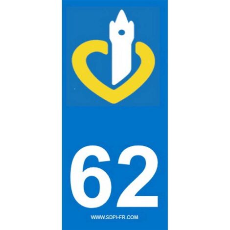 2 autocollants Region Departement 62