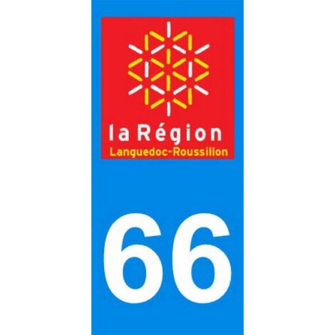 2 autocollants Region Departement 66