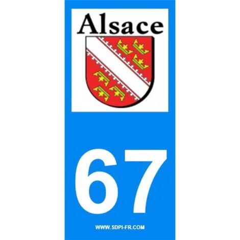 2 autocollants Region Departement 67