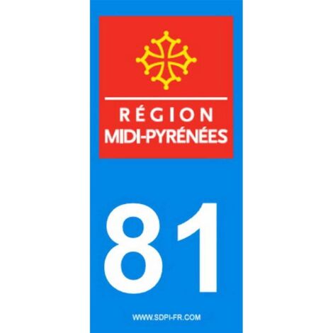 2 autocollants Region Departement 81