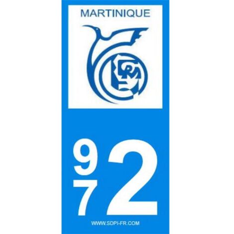 2 autocollants Region Departement 972