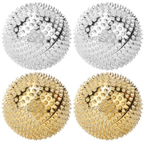 2 Balles de Massage Magnétiques à Pointes pour Mains - Rouleau Piquant Anti-Stress et Thérapie des Points de Déclenchement