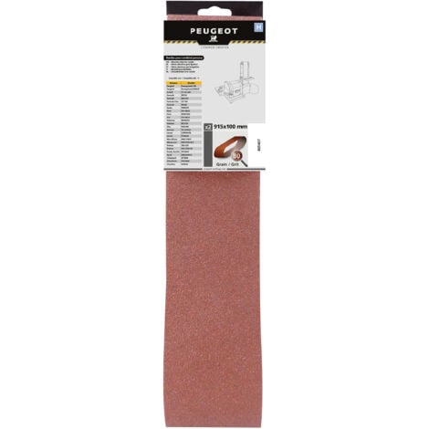 PEUGEOT PSP 2 bandes abrasives 915 x 100 mm Grain 80 pour ENERGYSAND 150 et 200ASP - 805407 - Peugeot