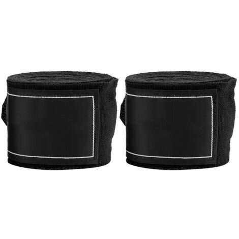 2 Bandes Élastiques de 2,5m pour Boxe, Muay Thai et Arts Martiaux - Noir