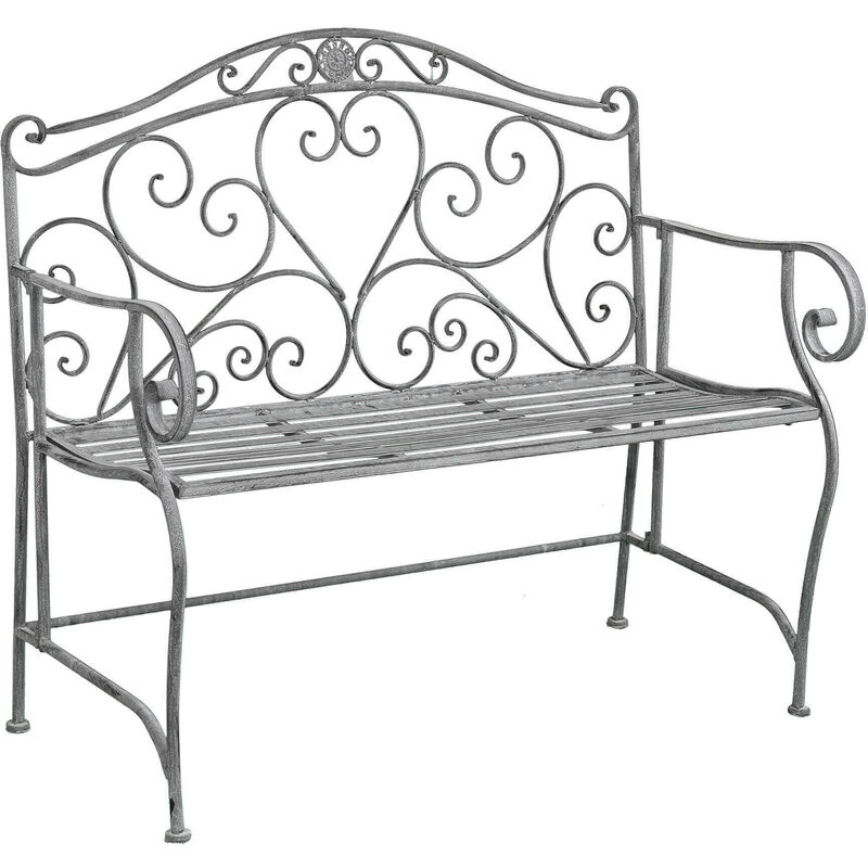 2-banquette jardin extérieur avec structure tachée en acier inoxydable et élite du jardin décoré