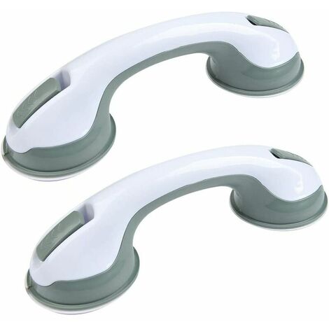 2pcs Barre d’Appui Murale avec Ventouse pour Salle de Bain, Poignée de Baignoire de Sécurité pour les =et les Personnes âgées - Sans Perçage，T-Audace