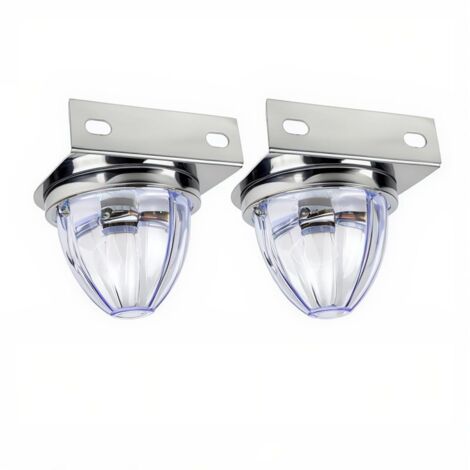 2 barres lumineuses LED pastèque, feux position latéraux stroboscopiques bicolores clignotants, éclairage sous châssis semi-remorques 12V-24V rouge+jaune