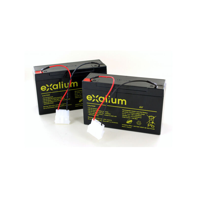 

Exalium Premium - 2 baterías de plomo 6V 10Ah Catamarán Iniciador Barco ANATEC