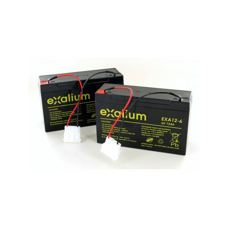 

Exalium Premium - 2 baterías de plomo 6V 12Ah para barco barcos ANATEC catamaran