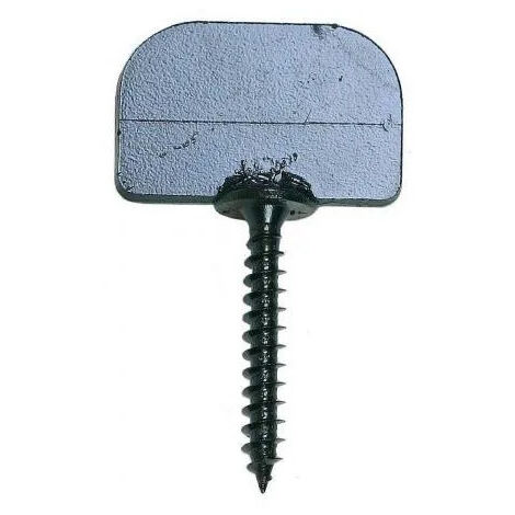 2 Battements droits avec vis pour espagnolette de volet - H. 25 mm - Vis L. 40 mm - Noir