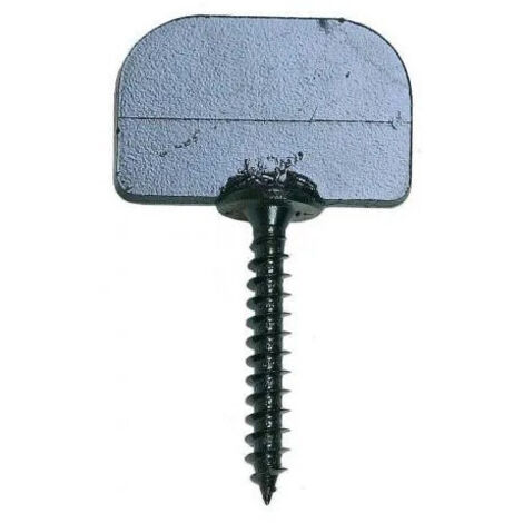 2 Battements droits avec vis pour espagnolette de volet - H. 25 mm - Vis L. 40 mm - Noir