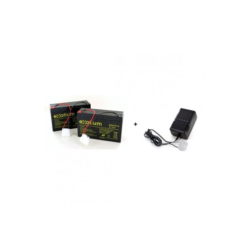 ME - 2 Batteries Plomb Bateau amorceur catamaran anatec 6V 12Ah + Chargeur automatique alcs 2-24A (sans pinces)
