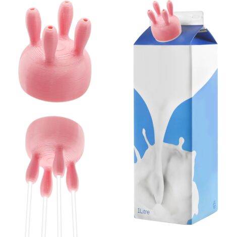 2 bec verseur pour lait de vache, bouchon en carton, bouchon amusant pour lait
