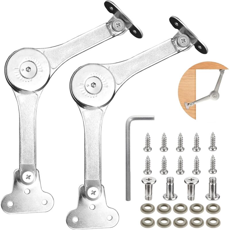 2 bisagras para armarios, bisagra soporte tapa 75/90/110 grados, para armarios, puertas, ascensores