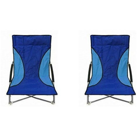 Set of 2 Folding Low-Back Boat Chair Ergonomic Fishing Yacht Seat