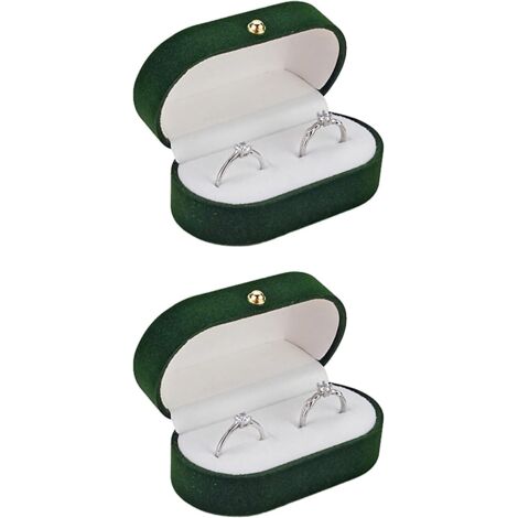 2 boîtes de décoration (vert et blanc à l'intérieur)