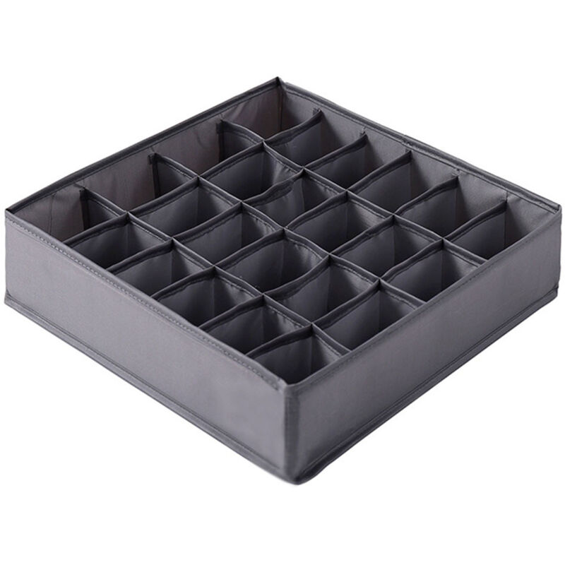 2 Boîtes de Rangement pour Chaussettes et Sous-Vêtements - Organisateur de Tiroir avec Séparateurs Modulables