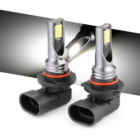 2 bombillas antiniebla para coche, 1200 lm, luces traseras y de repuesto de alto brillo, plug and play, luz de marcha atrás universal impermeable para camión, SUV (luz blanca n.º 9005)