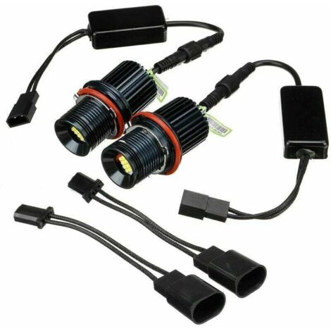 2 bombillas LED blancas de 80 W con forma de ojo de ángel para BMW E39 E60 E53.
