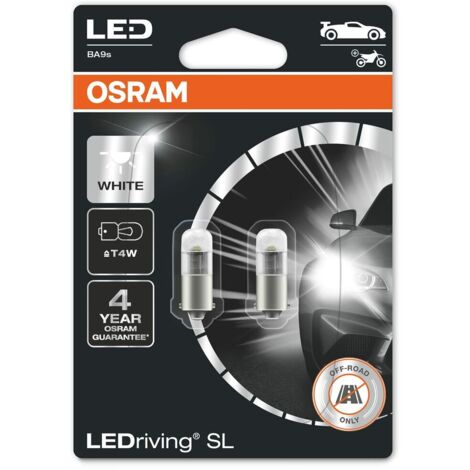 2 bombillas led osram 3893dwp-02b-ba9s 12v 1w