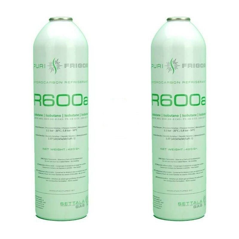 

Reporshop - 2 Botellas Gas Refrigerante R600 420Gr Isobutano