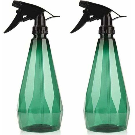 2 botellas rociadoras para limpieza de plantas de 500 ml - Botella de plástico vacía, ajustable, rellenable, pulverizador transparente para jardinería de flores