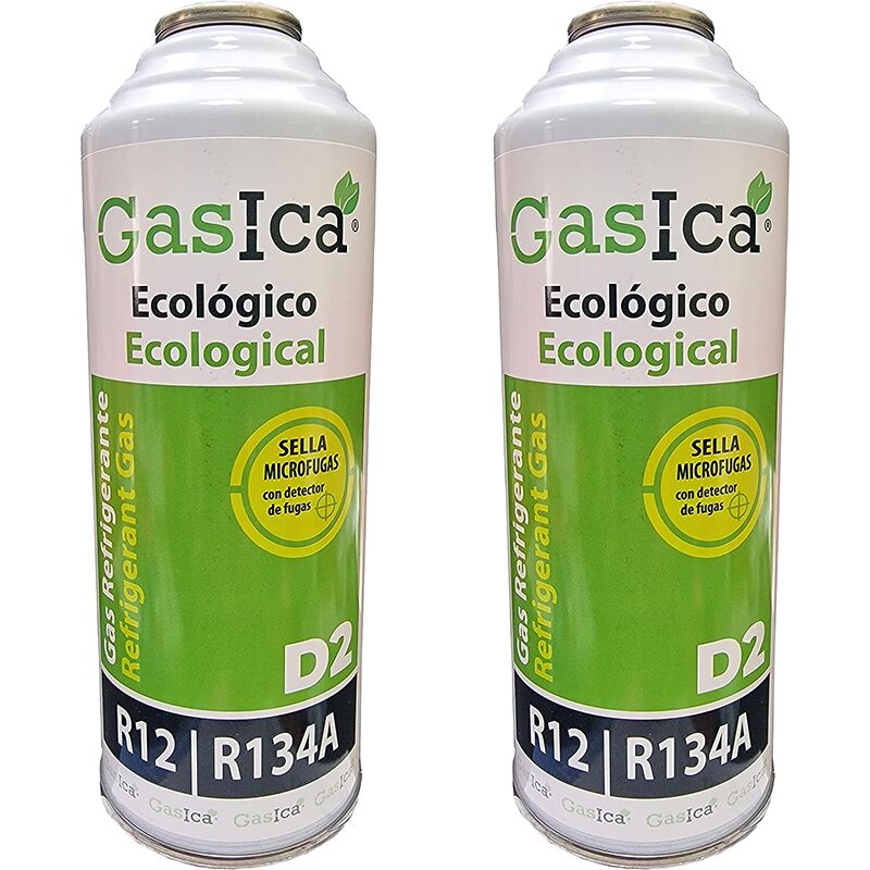 Image of 2 bottiglie di gas ecologico D2 226G Sostituto R12, R134A Freeze organico