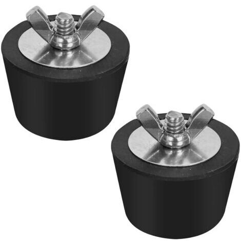 2 bouchons en caoutchouc pour piscine, bouchons d'hiver pour piscine de 38 mm, bouchons de piscine avec vis papillon en acier inoxydable pour raccords de tuyauterie de piscine