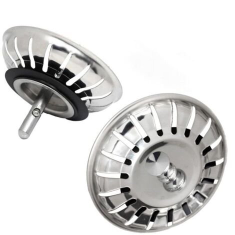 2 Bouchons Évier Cuisine 80mm Acier Inoxydable 304 - Anti-Corrosion pour Bonde Évier et Vidange