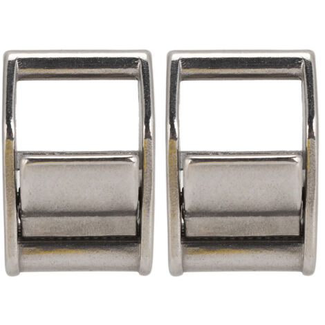 2 boucles à came en acier inoxydable 316, robustes, pour sangles d'arrimage de chargement, 27 mm