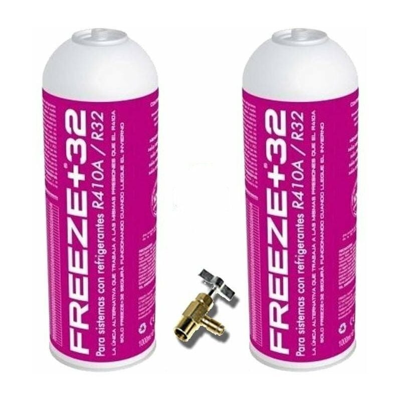 Reporshop - 2 Gas de gaz écologique Freeze Organic +32 350GR + R32 Soupape de substitution, R410A