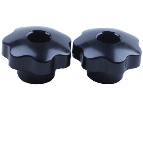 2 boutons étoile serrage M8x50mm filetage noir remplacement