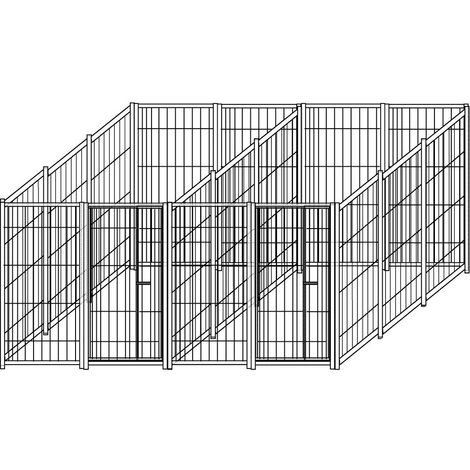 2 box per cani da esterno con zincatura a caldo ciascuno da 300x200x altezza  180 centimetri