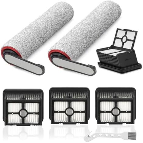 2 Brosse à rouleau de rechange 4 Filtres pour Dreame H12 Pro, H12 Dual Aspirateur eau et poussières Pièces détachées