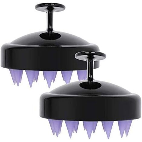 2 brosses de massage exfoliantes en silicone pour cuir chevelu