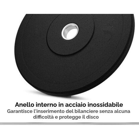 2 Bumper Training da 20 Kg con Foro Olimpionico 51mm Disco Piastra per Bilancieri Manubri Sollevamento Pesi Peso Professionale