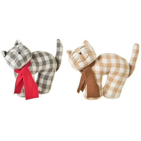 2 Butoirs de porte en tissu - Chaton