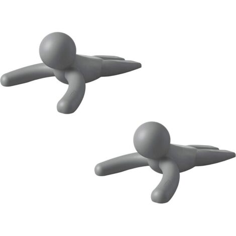 2 butoirs de porte solides et flexibles au toucher doux pour protéger votre sol couleur anthracite