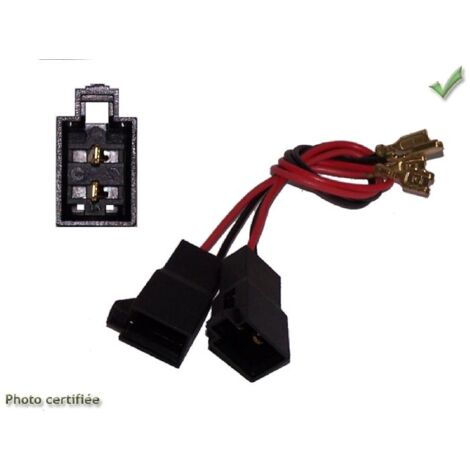 2 Cables adaptateurs haut-parleur compatible avec Audi Fiat Dacia Opel Renault Seat Skoda Suzuki Vw Volvo