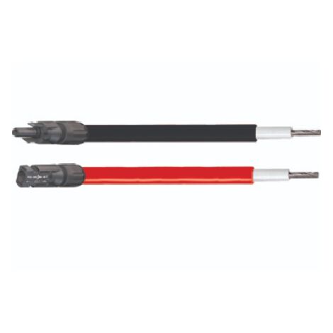 2 cables solaires de 8M noir et rouge 6mm2