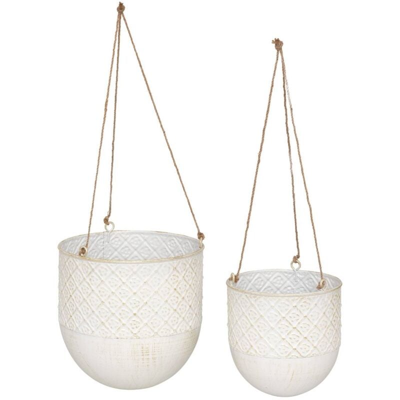 2 cache-pots suspendus Tino D19x40cm Atmosphera créateur d'intérieur
