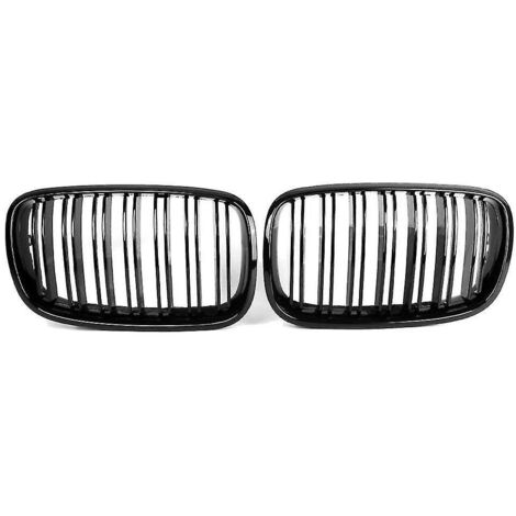 2 calandres avant noires brillantes pour voiture - X5 E70 2007-2013 X6 E71 2008-2014